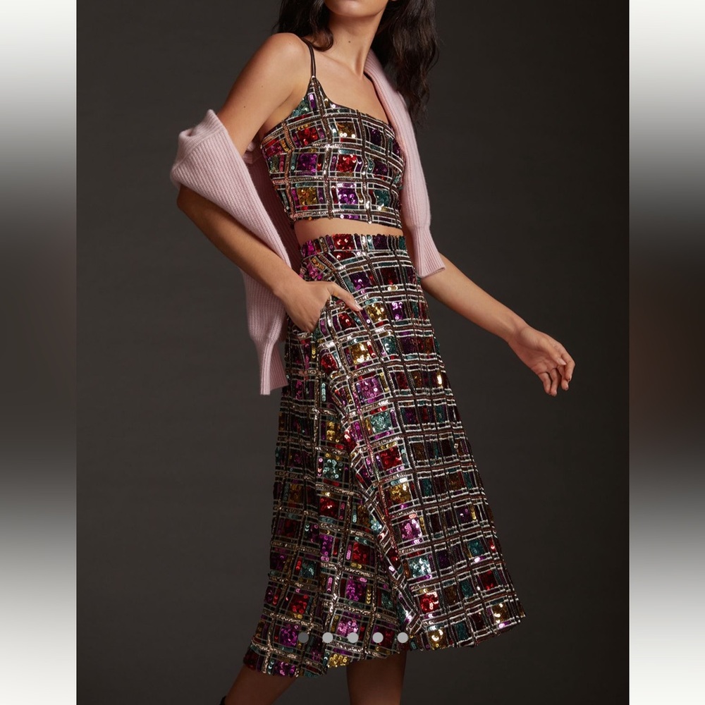 Maeve Sequin Deco Skirt Set (size: US 2/UK 6) NWT - Picture 5 of 5